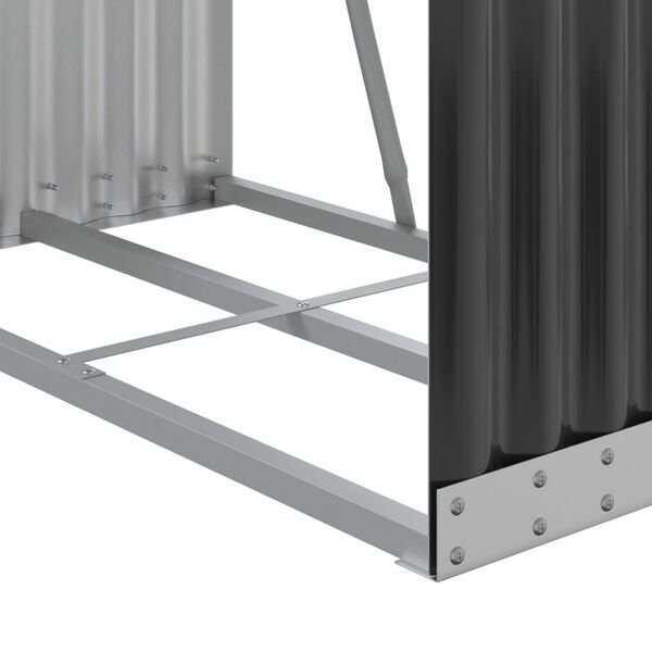 vidaXL Ξυλοθήκη Ανθρακί 80x45x120 εκ. από Γαλβανισμένο Ατσάλι