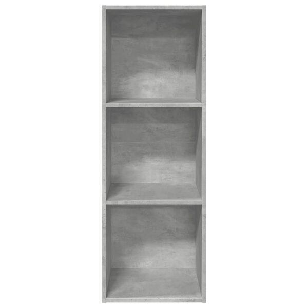 vidaXL Βιβλιοθήκη Γκρι Σκυροδέματος 40x30x114 εκ. Επεξεργ. Ξύλο