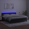 vidaXL &Kappa;&rho;&epsilon;&beta;ά&tau;&iota; Boxspring &mu;&epsilon; &Sigma;&tau;&rho;ώ&mu;&alpha; & LED &Mu;&alpha;ύ&rho;&omicron; 180x200 &epsilon;&kappa;. &Beta;&epsilon;&lambda;&omicron;ύ&delta;&iota;&nu;&omicron;