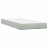 vidaXL Κρεβάτι Boxspring με Στρώμα Ανοιχτό Γκρι 180x210 εκ. Βελούδινο