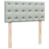 vidaXL Κρεβάτι Boxspring με Στρώμα Ανοιχτό Γκρι 100x200 εκ. Βελούδινο