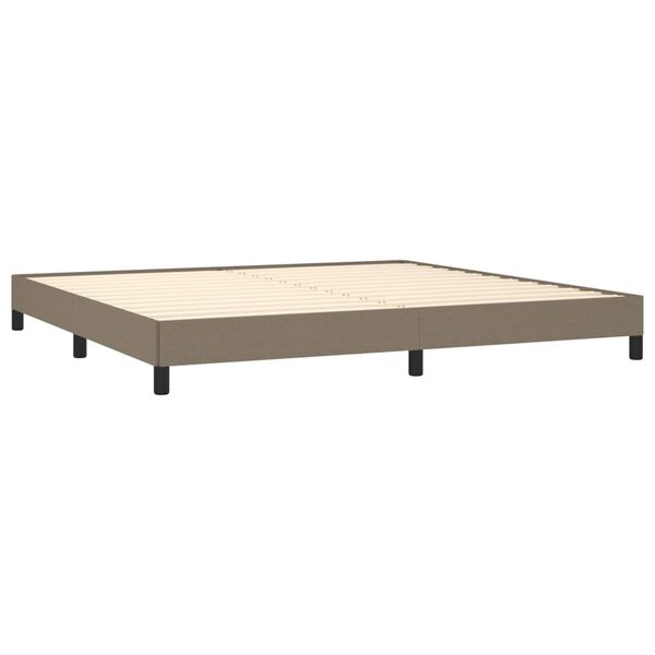 vidaXL Σκελετός Κρεβατιού Χωρίς Στρώμα Taupe 200x200 εκ.Υφασμάτινο