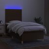vidaXL &Kappa;&rho;&epsilon;&beta;ά&tau;&iota; Boxspring &mu;&epsilon; &Sigma;&tau;&rho;ώ&mu;&alpha; & LED &Sigma;&kappa;.&Kappa;&alpha;&phi;έ 90x190 &epsilon;&kappa;. &Upsilon;&phi;&alpha;&sigma;&mu;ά&tau;&iota;&nu;&omicron;