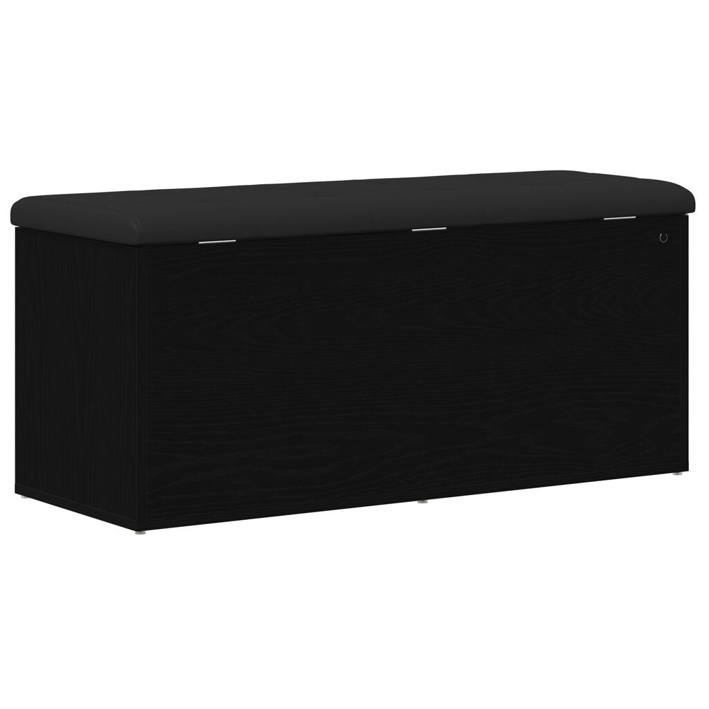 vidaXL Παγκάκι Αποθήκευσης Μαύρη Δρυς 100x40x45 εκ. Συνθετικό Ξύλο