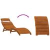 vidaXL Ξαπλώστρα 2 pcs Taupe 184 x 55 x 64 εκ Μασίφ ξύλο ακακίας