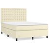 vidaXL &Kappa;&rho;&epsilon;&beta;ά&tau;&iota; Boxspring &mu;&epsilon; &Sigma;&tau;&rho;ώ&mu;&alpha; &Kappa;&rho;&epsilon;&mu; 140x190&epsilon;&kappa;. &alpha;&pi;ό &Sigma;&upsilon;&nu;&theta;&epsilon;&tau;&iota;&kappa;ό &Delta;έ&rho;&mu;&alpha;