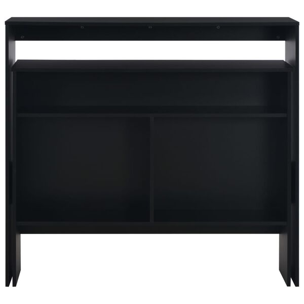 vidaXL Τραπέζι Μπαρ με 2 Επιφάνειες Χρώμα Μαύρο 130 x 40 x 120 εκ.