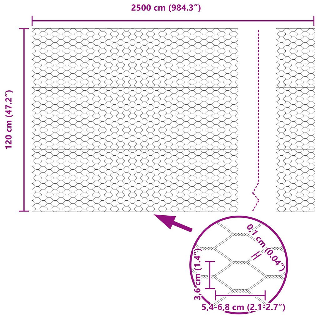 vidaXL Σετ Φράκτη Σετ 2 τεμαχίων Γκρι Μέταλλο 25 x 1.2 μ Ανθεκτικό