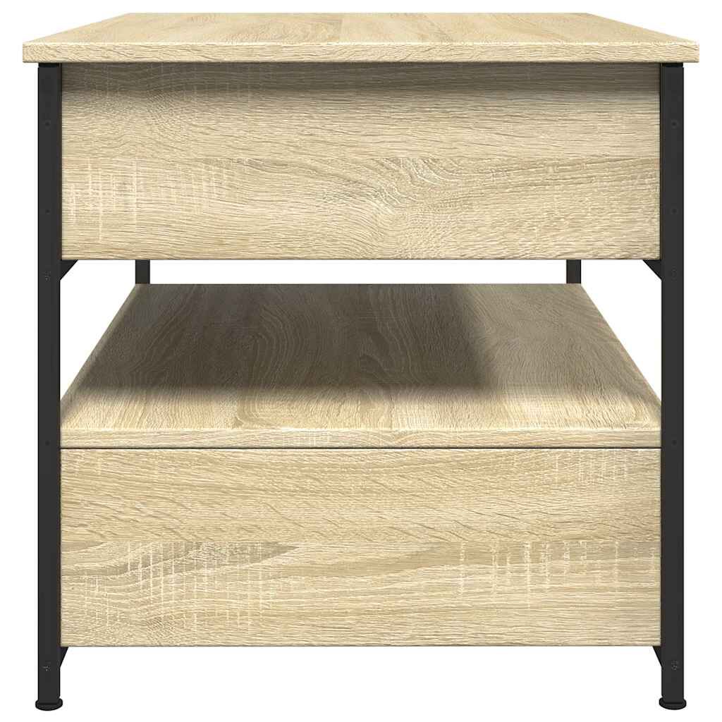 vidaXL Τραπεζάκι Σαλονιού Sonoma Δρυς 70x50x50 εκ. Επ. Ξύλο & Μέταλλο
