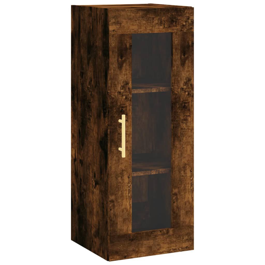vidaXL Ντουλάπι Τοίχου Καπνιστή Δρυς 34,5 x 34 x 90 εκ.