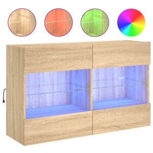 vidaXL Έ&pi;&iota;&pi;&lambda;&omicron; &Tau;&omicron;ί&chi;&omicron;&upsilon; &Tau;&eta;&lambda;&epsilon;ό&rho;&alpha;&sigma;&eta;&sigmaf; &mu;&epsilon; LED Sonoma &Delta;&rho;&upsilon;&sigmaf; 98,5x30x60,5 &epsilon;&kappa;.