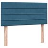 vidaXL Κρεβάτι Boxspring με Στρώμα Σκούρο Μπλε 80x220 εκ. Βελούδινο
