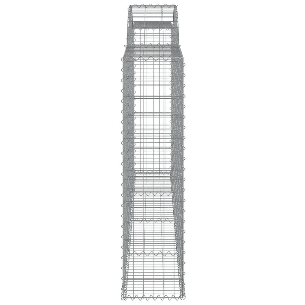 vidaXL Συρματοκιβώτια Τοξωτά 7 τεμ. 300x30x120/140 εκ. Γαλβαν. Ατσάλι