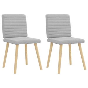 vidaXL Καρέκλες Τραπεζαρίας 2 τεμ. Σύννεφο Γκρι Υφασμάτινες