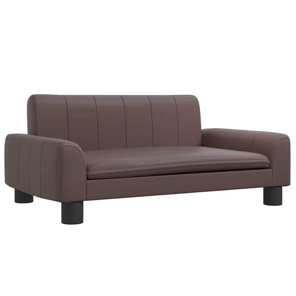 vidaXL Κρεβάτι Σκύλου Καφέ 70 x 45 x 30 εκ. από Συνθετικό Δέρμα