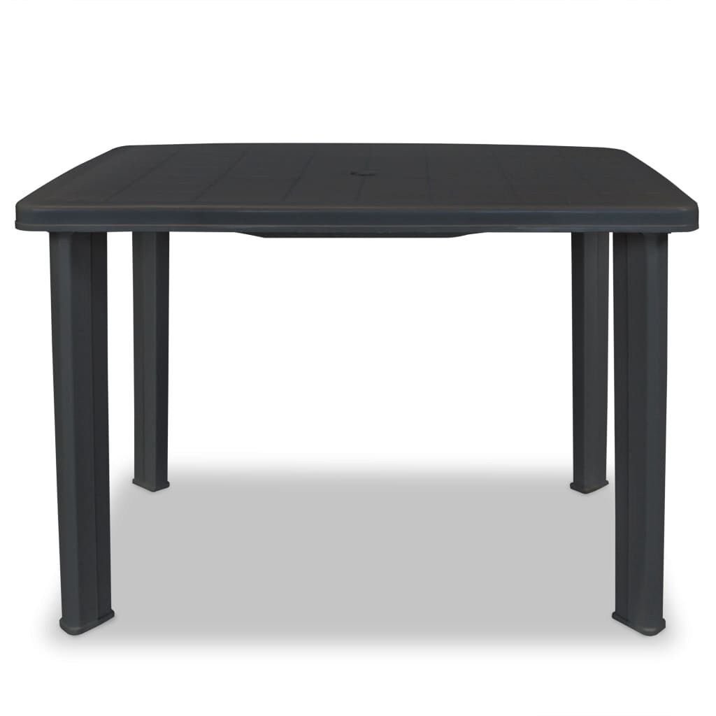 vidaXL Τραπέζι Κήπου Ανθρακί 101 x 68 x 72 εκ. Πλαστικό