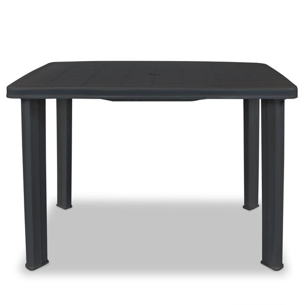 vidaXL Τραπέζι Κήπου Ανθρακί 101 x 68 x 72 εκ. Πλαστικό