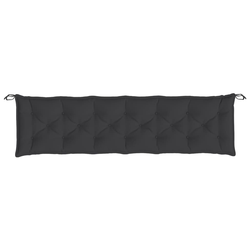 vidaXL Μαξιλάρι Πάγκου Κήπου Μαύρο 200x50x7 εκ. Ύφασμα Oxford