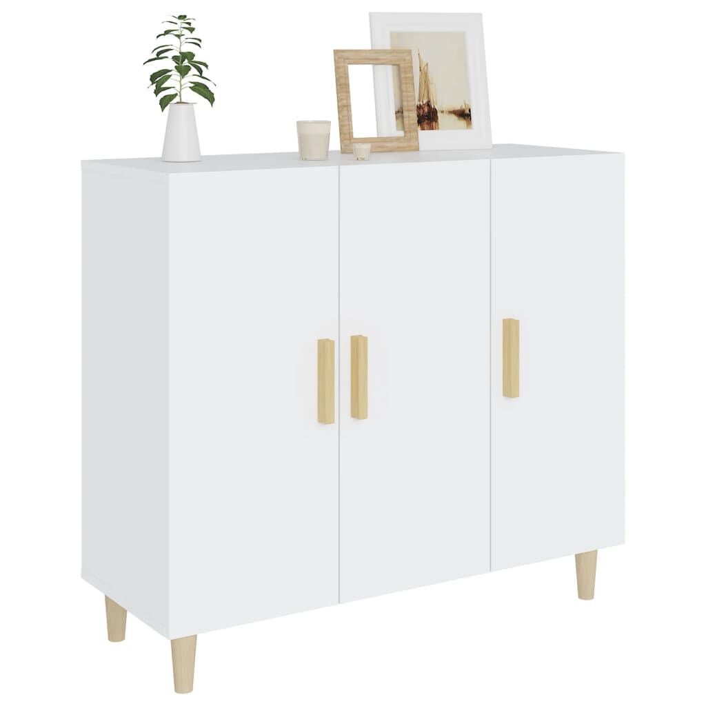 vidaXL Μπουφές Λευκός 90 x 34 x 80 εκ. από Επεξεργασμένο Ξύλο