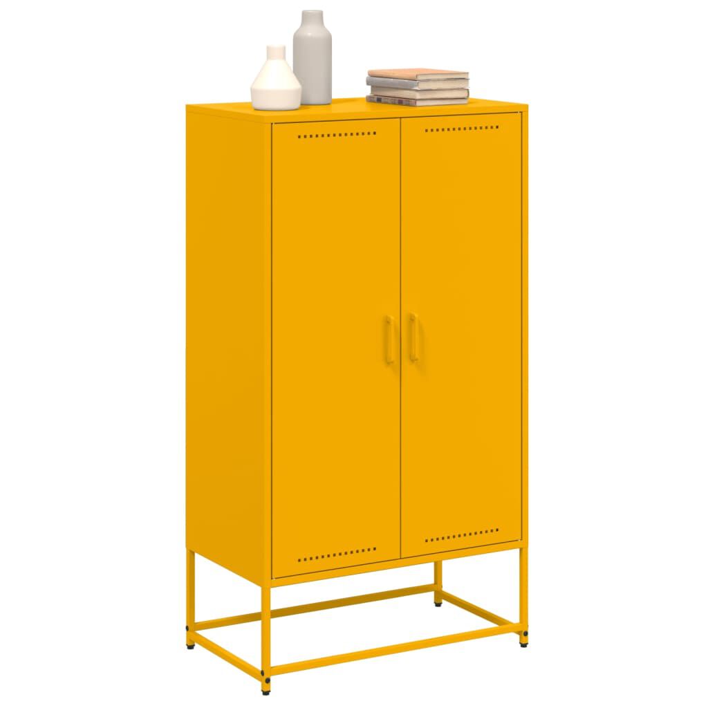 vidaXL Ντουλάπι Μουσταρδί 68,5x38,5x123,5 εκ. από Ατσάλι