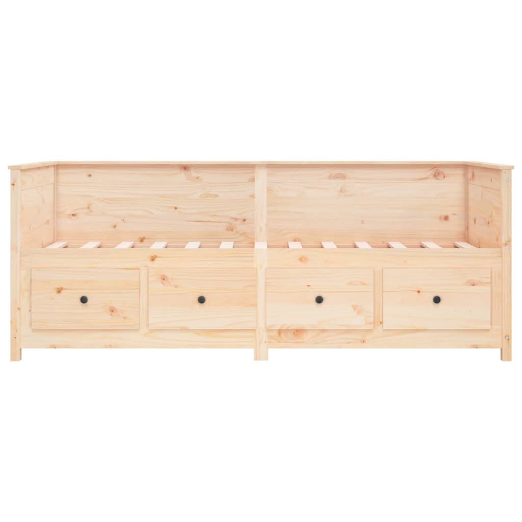 vidaXL Κρεβάτι ημέρας χωρίς στρώμα 75x190 cm Στερεό ξύλο πεύκο