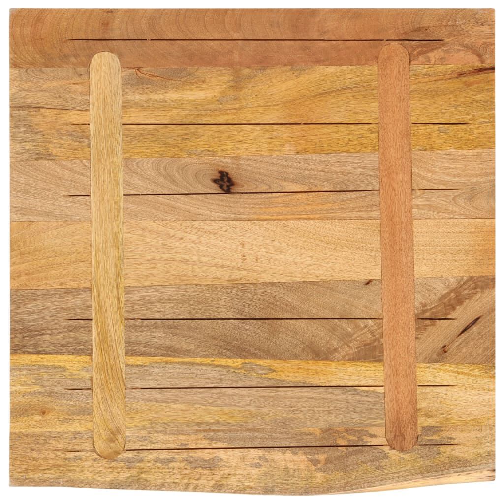 vidaXL Επιφάνεια Τραπεζιού 80x80x3,8 εκ. Live Edge Μασίφ Ξύλο Μάνγκο