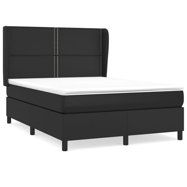 vidaXL &Kappa;&rho;&epsilon;&beta;ά&tau;&iota; Boxspring &mu;&epsilon; &Sigma;&tau;&rho;ώ&mu;&alpha; &Mu;&alpha;ύ&rho;&omicron; 140x190&epsilon;&kappa;.&alpha;&pi;ό &Sigma;&upsilon;&nu;&theta;&epsilon;&tau;&iota;&kappa;ό &Delta;έ&rho;&mu;&alpha;