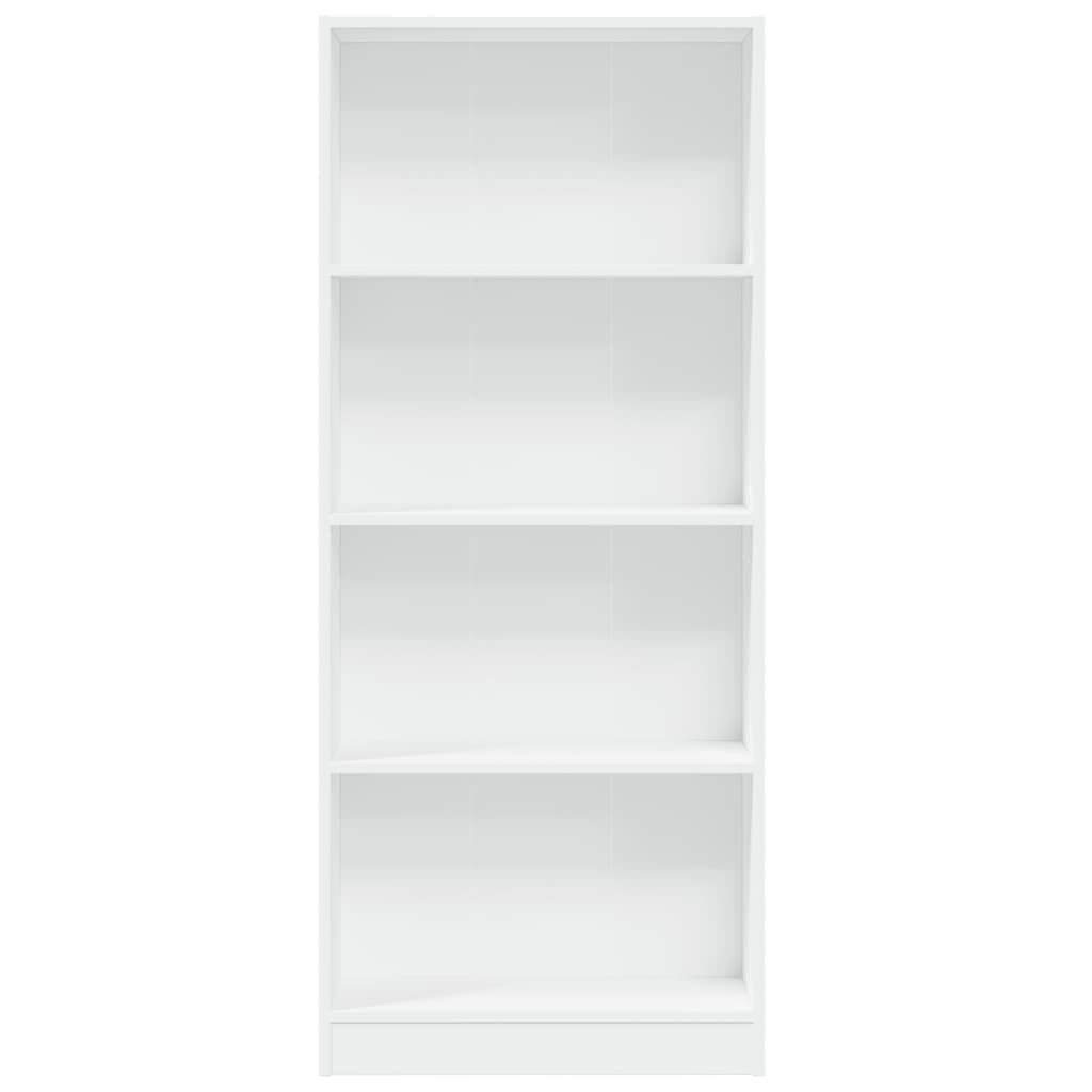 vidaXL Βιβλιοθήκη Λευκή 60x24x143 εκ. από Επεξεργασμένο Ξύλο
