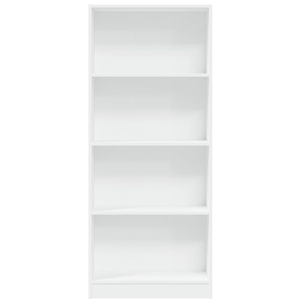 vidaXL Βιβλιοθήκη Λευκή 60x24x143 εκ. από Επεξεργασμένο Ξύλο