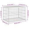 vidaXL Πάγκος Κήπου Συρματοκιβώτιο 63 x 44 x 42 εκ. Μασίφ Ψευδοτσούγκα