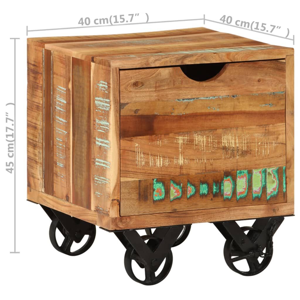 vidaXL Τραπεζάκι Βοηθητικό 40 x 40 x 45 εκ. Μασίφ Ανακυκλωμένο Ξύλο