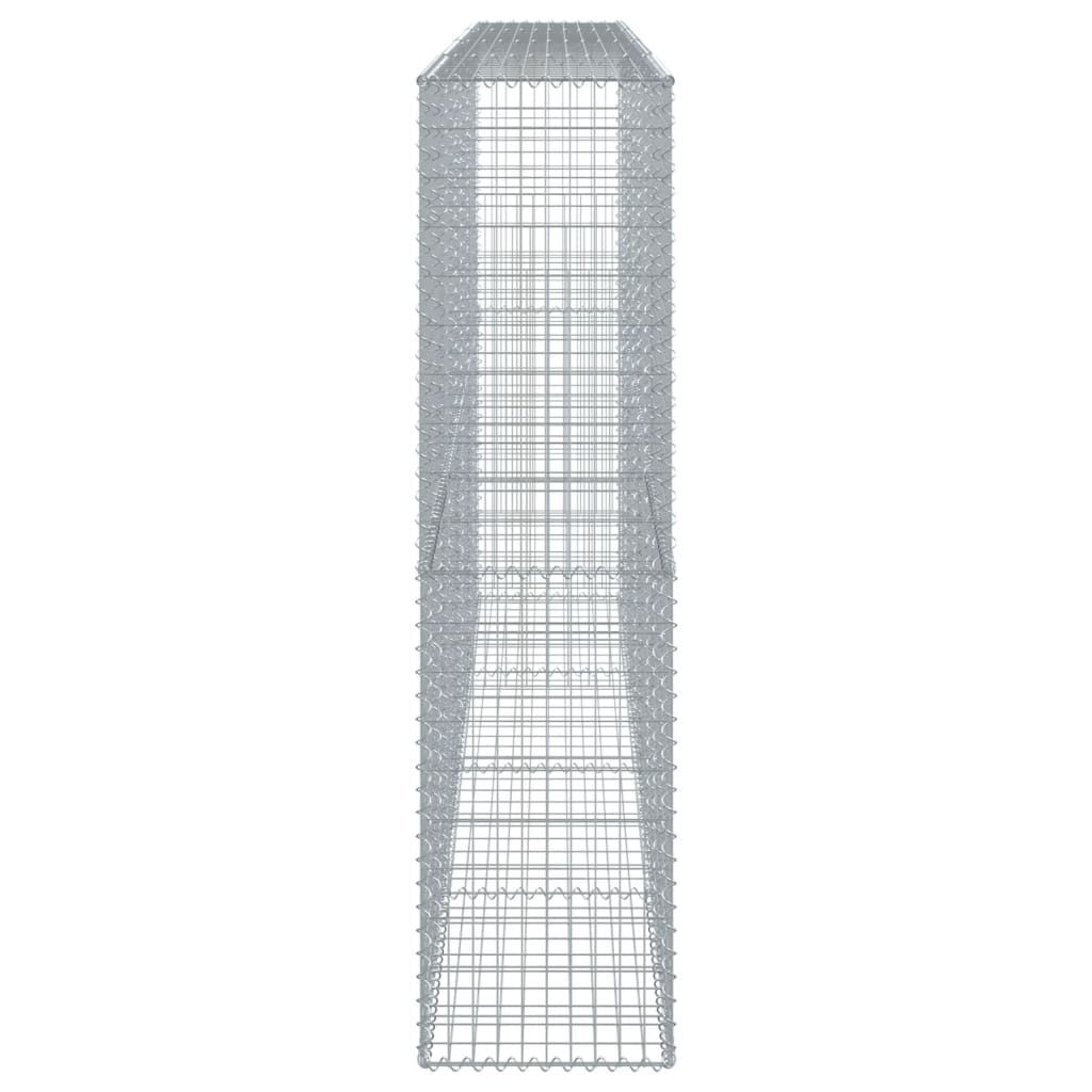 vidaXL Συρματοκιβώτιο με Κάλυμμα 400x50x200εκ. από Γαλβανισμένο Χάλυβα