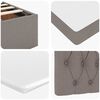 vidaXL Οθωμανικό κρεβάτι με στρώμα & LEDs Taupe 180x200cm ύφασμα