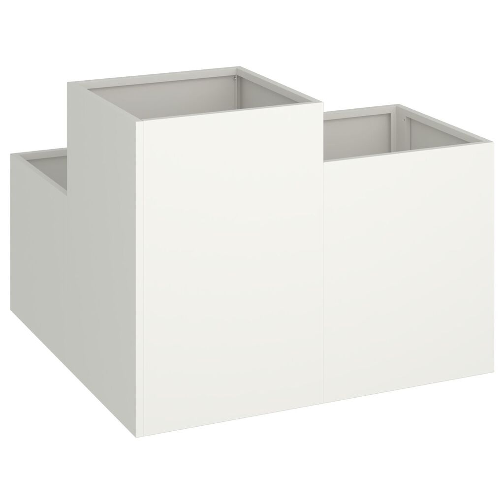 vidaXL Κήπος Γλάστρα 100x100x60 εκ. Λευκό Ατσάλι