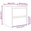 vidaXL Κομοδίνα Επιτοίχια 2 τεμ. Sonoma Δρυς 38x34x40 εκ.