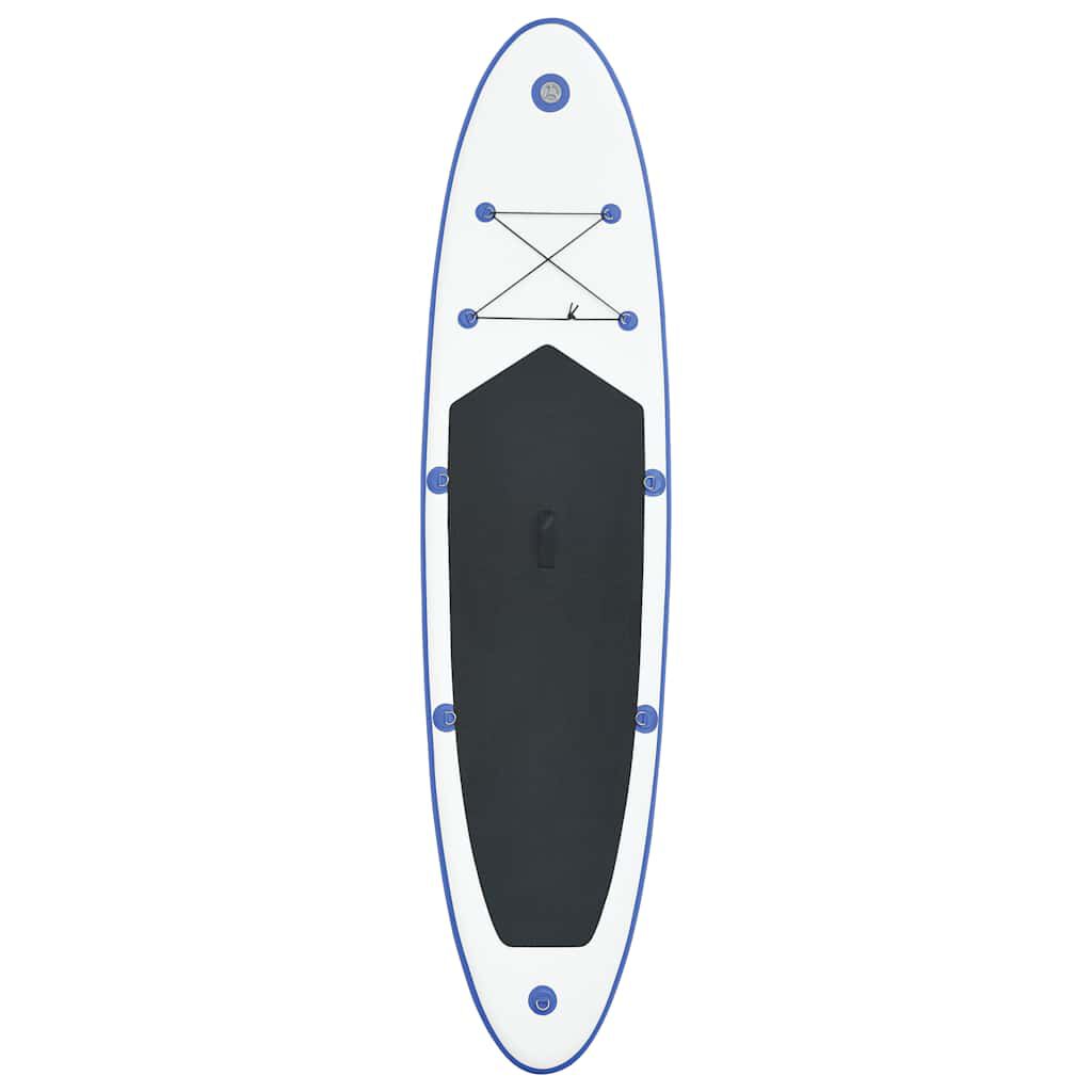 vidaXL Σετ Σανίδας Stand Up Paddle / Surf Φουσκωτό Μπλε και Λευκό