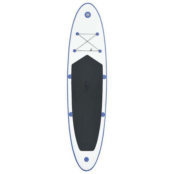 vidaXL Σετ Σανίδας Stand Up Paddle / Surf Φουσκωτό Μπλε και Λευκό