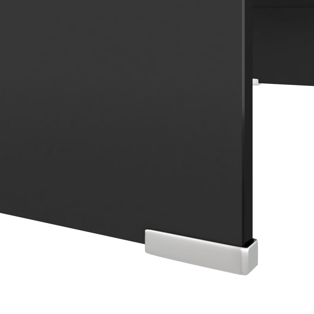 vidaXL Βάση Τηλεόρασης/Οθόνης Μαύρη 70 x 30 x 13 εκ. Γυάλινη