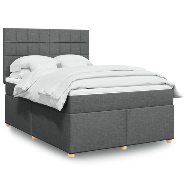 vidaXL &Kappa;&rho;&epsilon;&beta;ά&tau;&iota; Boxspring &mu;&epsilon; &Sigma;&tau;&rho;ώ&mu;&alpha; &Sigma;&kappa;&omicron;ύ&rho;&omicron; &Gamma;&kappa;&rho;&iota; 140x200 &epsilon;&kappa; &Upsilon;&phi;&alpha;&sigma;&mu;ά&tau;&iota;&nu;&omicron;
