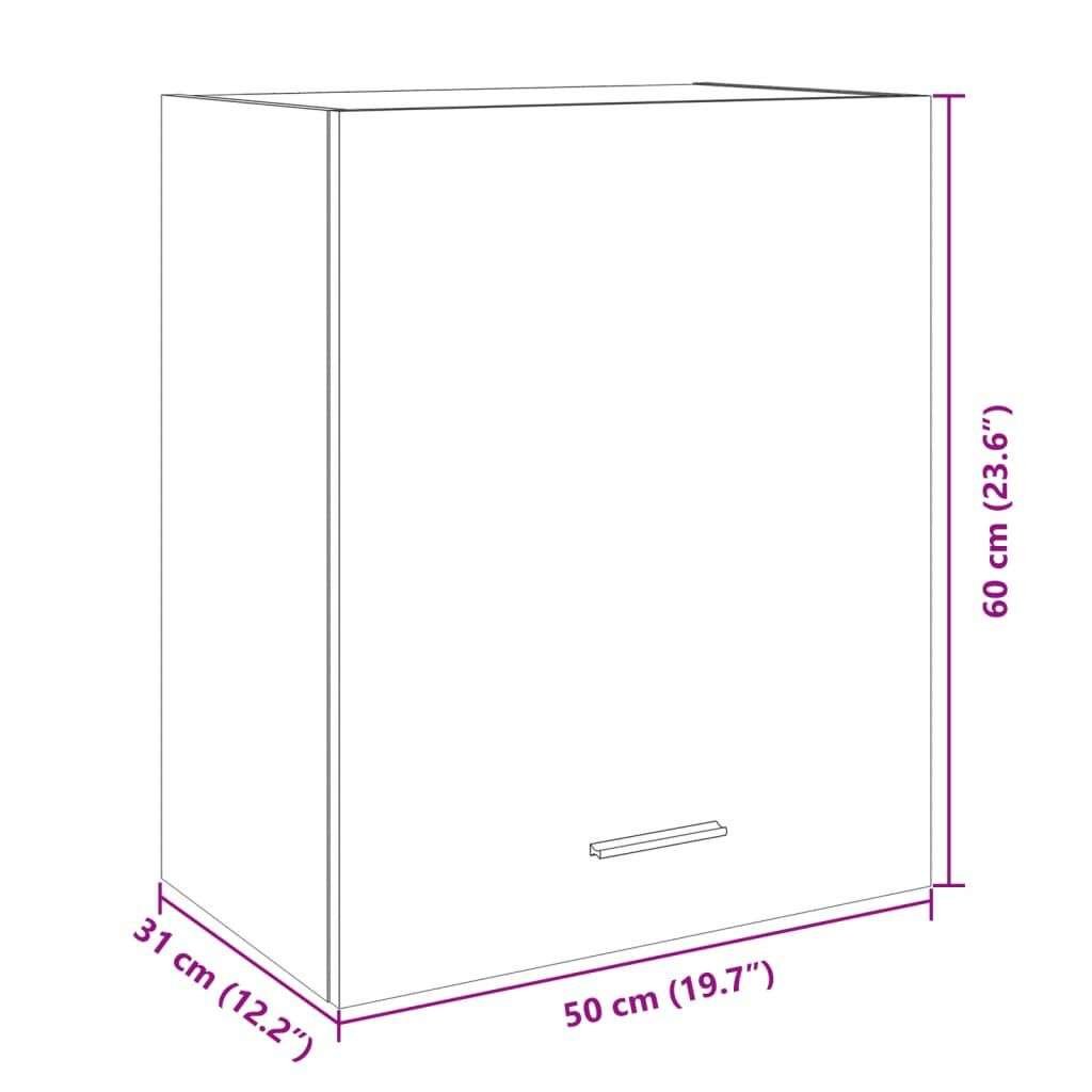 vidaXL Ντουλάπι Επιτοίχιο Lyon Sonoma Δρυς 50 x 31 x 60εκ.