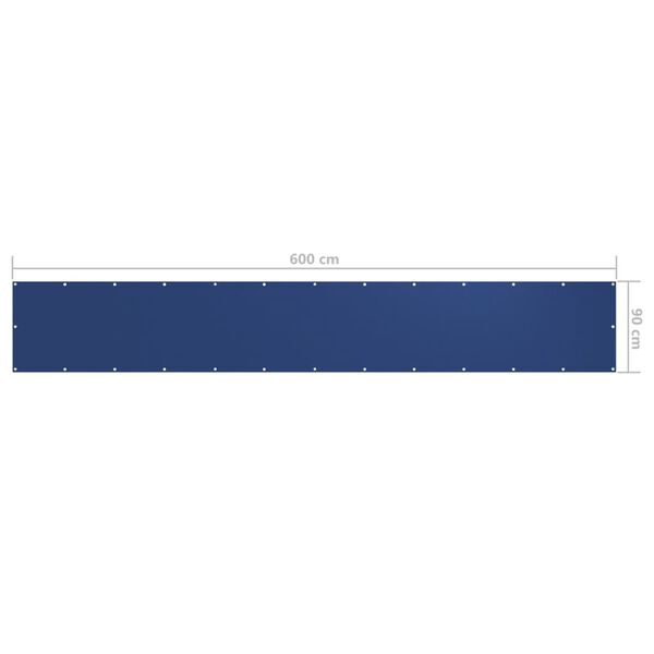 vidaXL Διαχωριστικό Βεράντας Μπλε 90 x 600 εκ. Ύφασμα Oxford