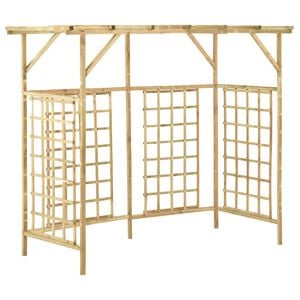 vidaXL Πέργκολα Κήπου για Τρεις Κάδους Απορριμμάτων από Ξύλο Πεύκου