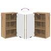 vidaXL Σετ Επίπλων Μπάνιου Καρό 3 pcs artisan δρυς 39.5 x 36 x 88 εκ