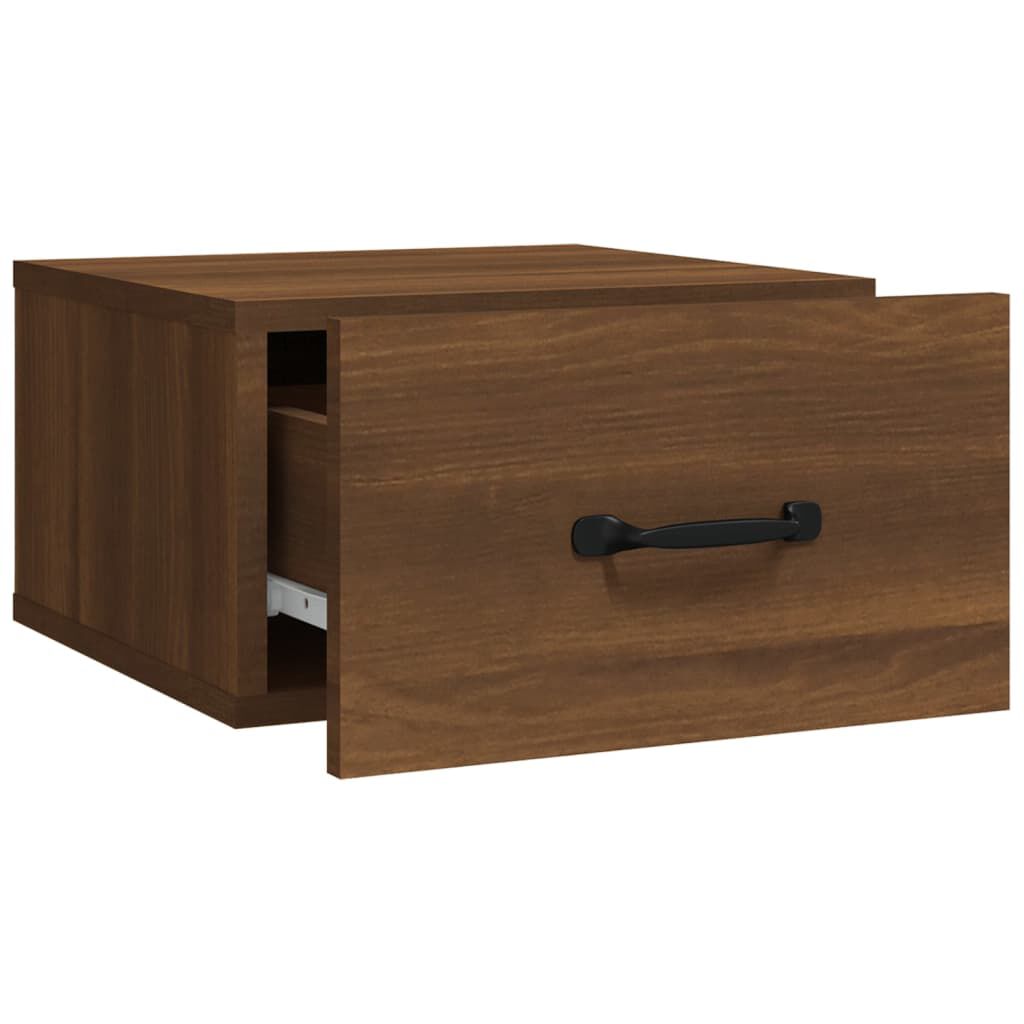 vidaXL Κομοδίνο Επιτοίχιο Καφέ Δρυς 35 x 35 x 20 εκ.