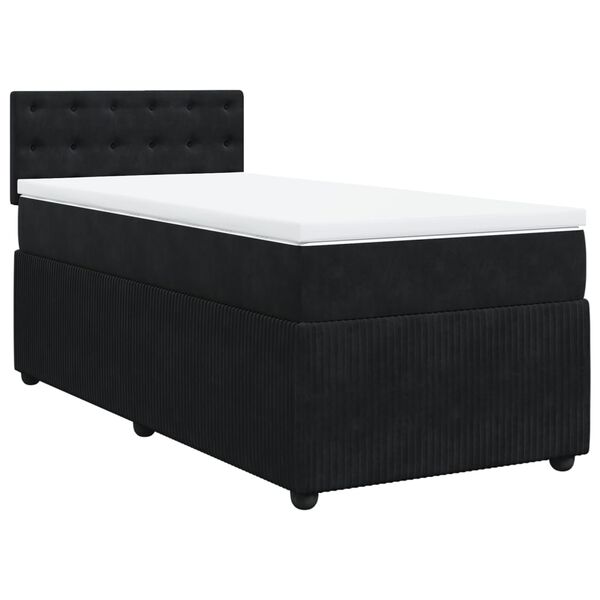 vidaXL &Kappa;&rho;&epsilon;&beta;ά&tau;&iota; Boxspring &mu;&epsilon; &Sigma;&tau;&rho;ώ&mu;&alpha; &Mu;&alpha;ύ&rho;&omicron; 100x200 &epsilon;&kappa;. &Beta;&epsilon;&lambda;&omicron;ύ&delta;&iota;&nu;&omicron;