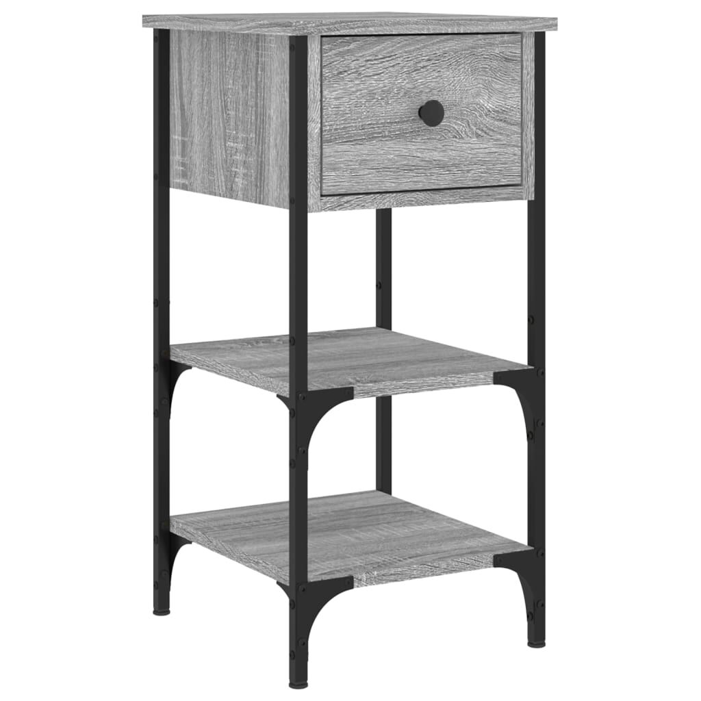 vidaXL Κομοδίνα 2 τεμ. Γκρι Sonoma 34x36x70 εκ. από Επεξεργασμένο Ξύλο