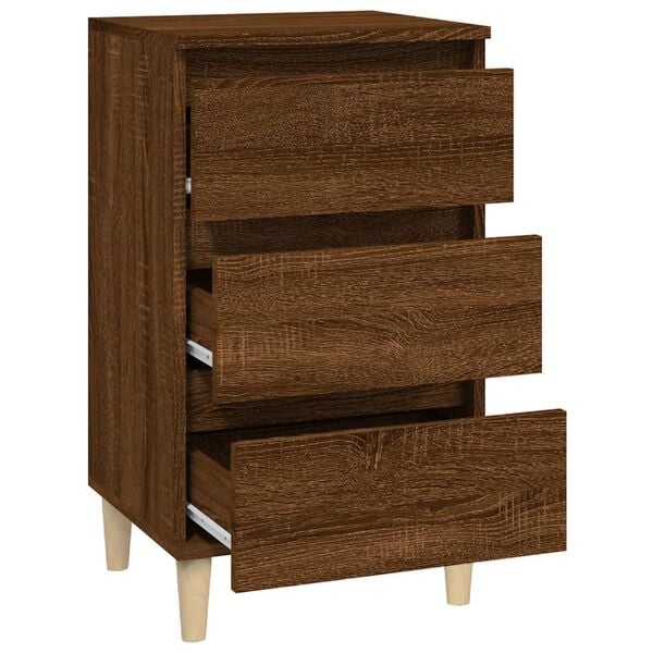 vidaXL Κομοδίνο Καφέ δρυς 40x35x70 εκ. από Επεξεργασμένο Ξύλο