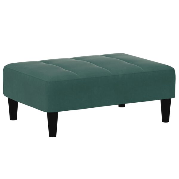 vidaXL Υποπόδιο Σκούρο Πράσινο 77x55x31 εκ. Βελούδινο