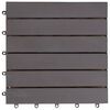 vidaXL Πλακάκια Deck 10 τεμ. Γκρι Πατίνα 30x30 εκ. Μασίφ Ξύλο Ακακίας