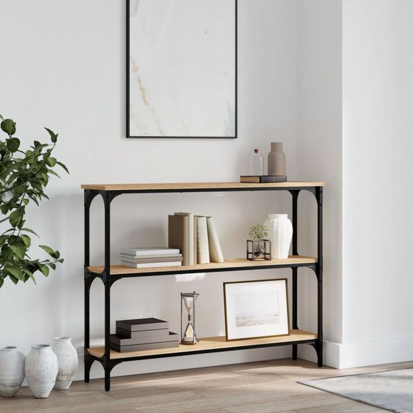 vidaXL Τραπέζι Κονσόλα Sonoma Δρυς 100x22,5x75 εκ. Επεξεργασμένο Ξύλο